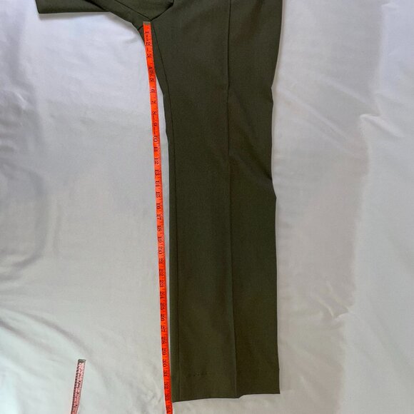 Alexandre Vauthier Pants Trousers Olive Green Wool Stretch Designer Size EU 44 - Picture 11 of 15